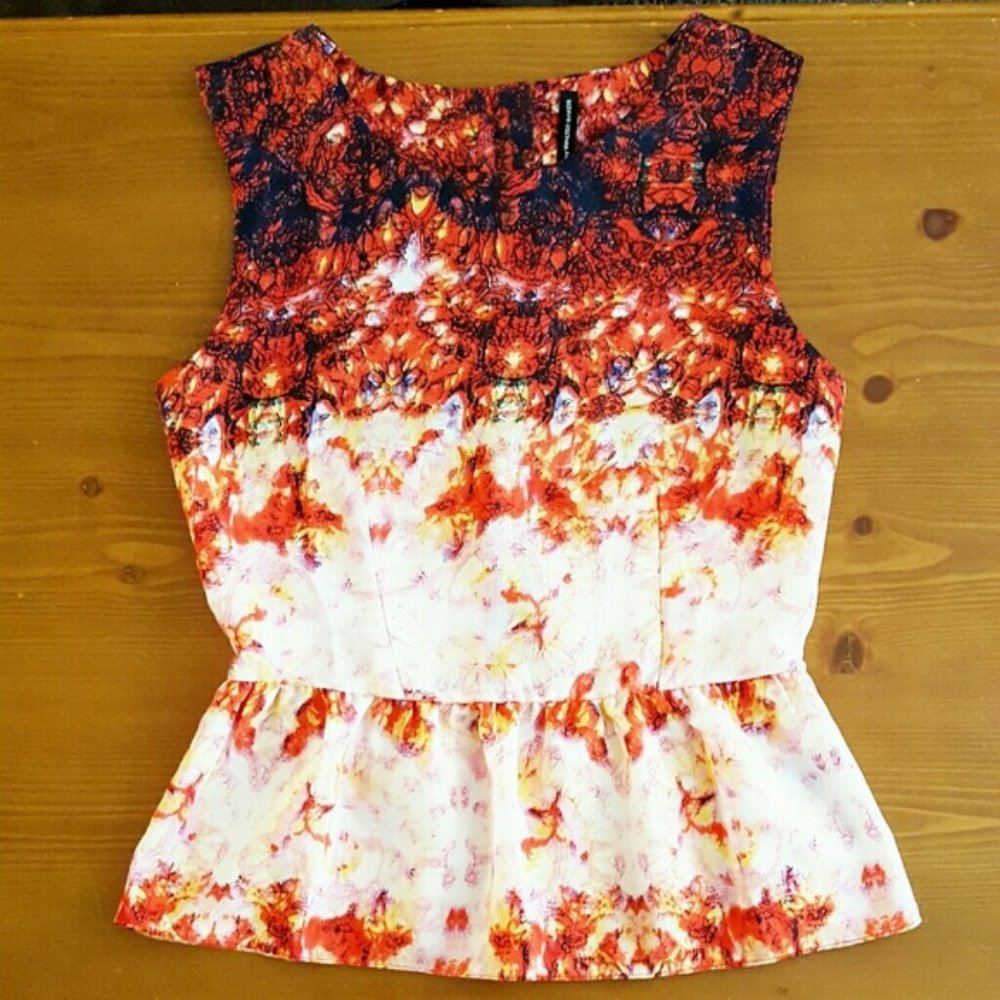 W118 by Walter Baker Fire Peplum Top